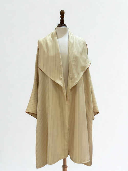 Kimono Aalya beige à rayures